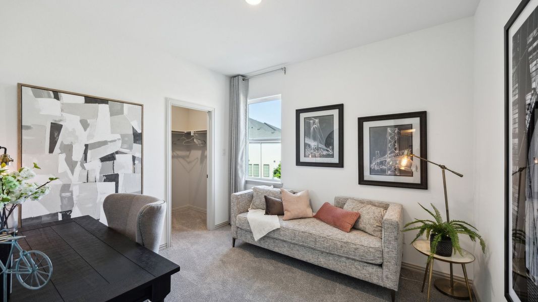 Furnished interior in a model home at City Point in North Richland Hills (Image 29).