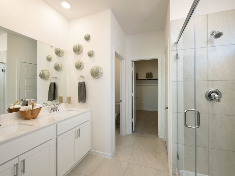 Furnished interior in a model home at Granger Pointe - Premier Series in Conroe (Image 20).