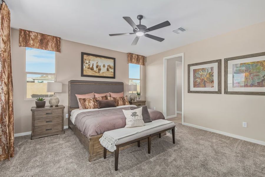 Furnished interior in a model home at Avanti at Granite Vista in Waddell (Image 26).