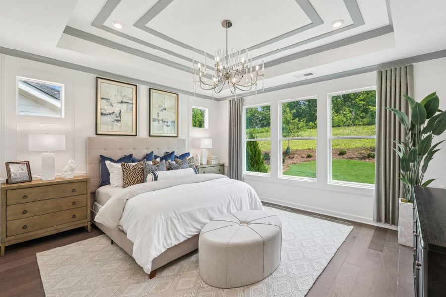Furnished interior in a model home at The Meadows Collection at Serenity in Fuquay Varina (Image 18).