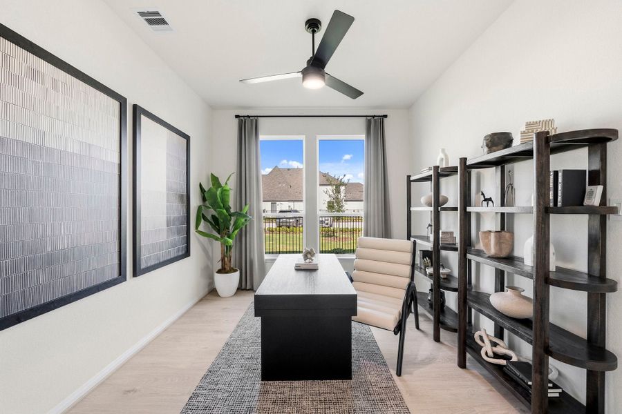 Furnished interior in a model home at Bridgeland in Cypress (Image 11). Furnished interior in a model home at Bridgeland in Cypress (Image 11).