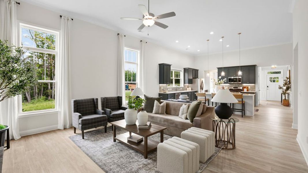 Furnished interior in a model home at Arrowood Acres in Enoree (Image 19).