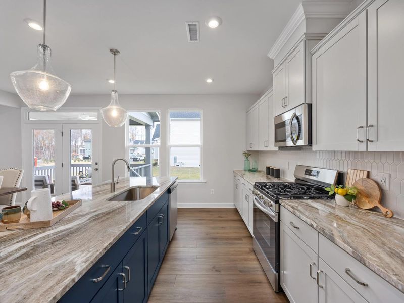 Furnished interior in a model home at Enclave at Belmont in Belmont (Image 6). Furnished interior in a model home at Enclave at Belmont in Belmont (Image 6).