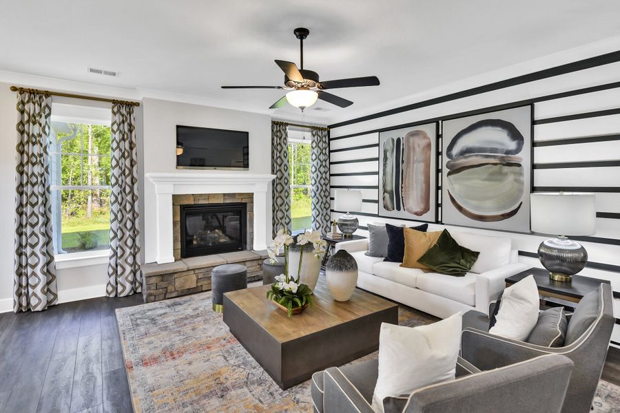 Furnished interior in a model home at Autumn Pond in Blythewood (Image 13).