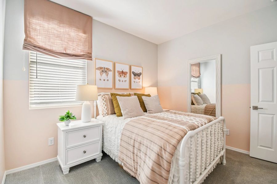 Furnished interior in a model home at Alba at Amarillo Creek in Maricopa (Image 9).