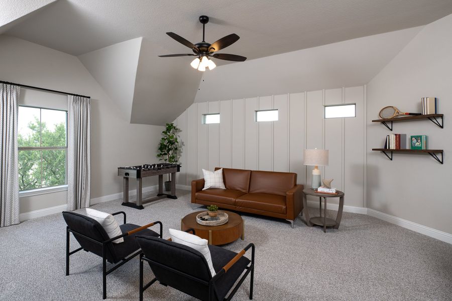 Furnished interior in a model home at Silo Mills - Signature Series in Joshua (Image 8).