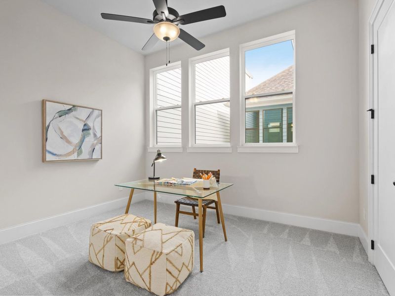 Furnished interior in a model home at The Village at Towne Lake in Woodstock (Image 23).