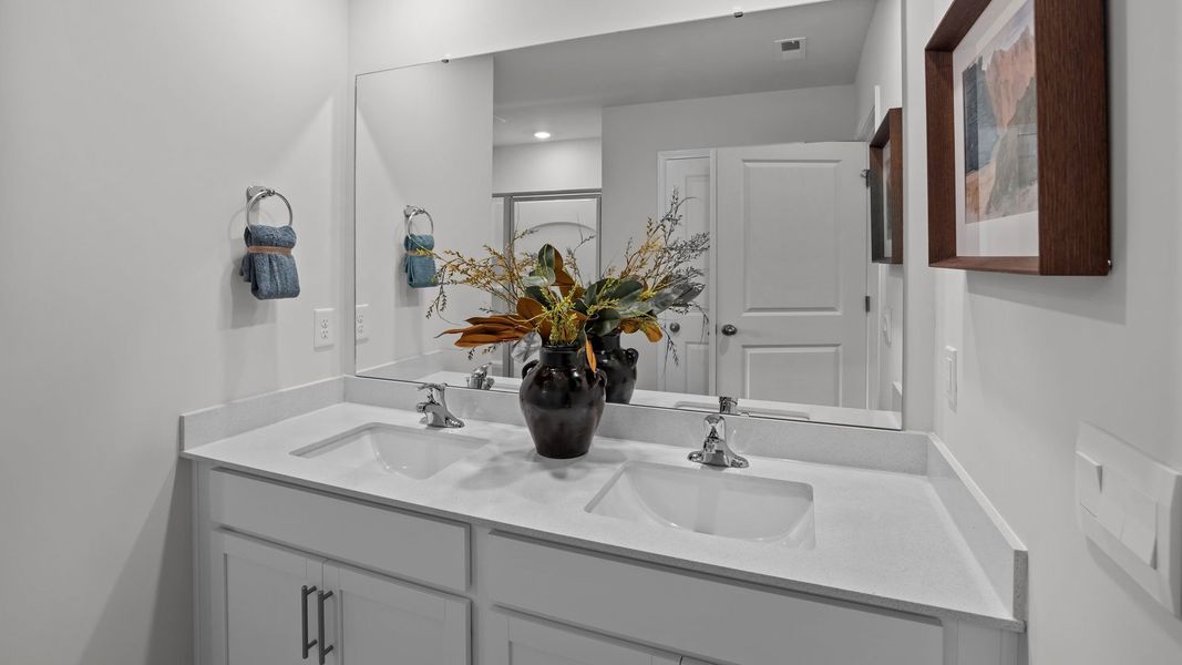 Furnished interior in a model home at Chicod Landing in Greenville (Image 29).