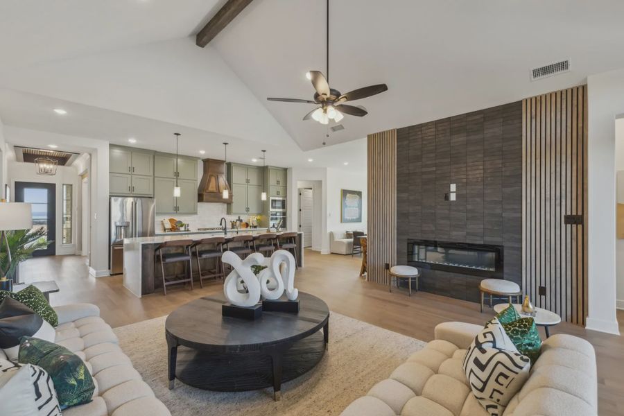 Furnished interior in a model home at Lakeview Heights in Azle (Image 7). Furnished interior in a model home at Lakeview Heights in Azle (Image 7).