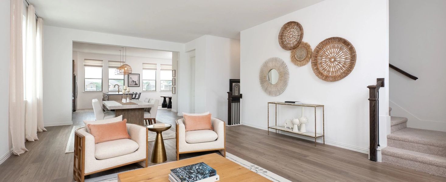 Furnished interior in a model home at City Point - Urban in North Richland Hills (Image 15).