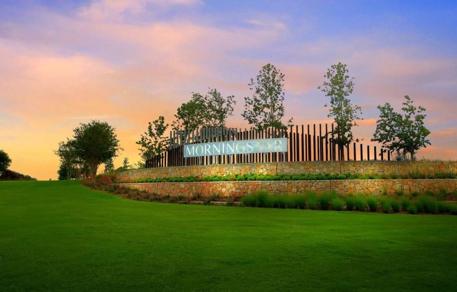 Main entrance to the Morningstar master-planned community in Aledo, TX, featuring its landmark signage (Image 4). Main entrance to the Morningstar master-planned community in Aledo, TX, featuring its landmark signage (Image 4).