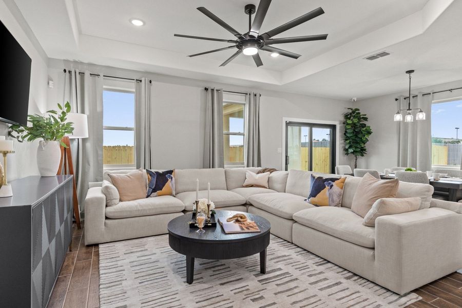 Furnished interior in a model home at The Heights at Riverbend II in Brownsville (Image 25).