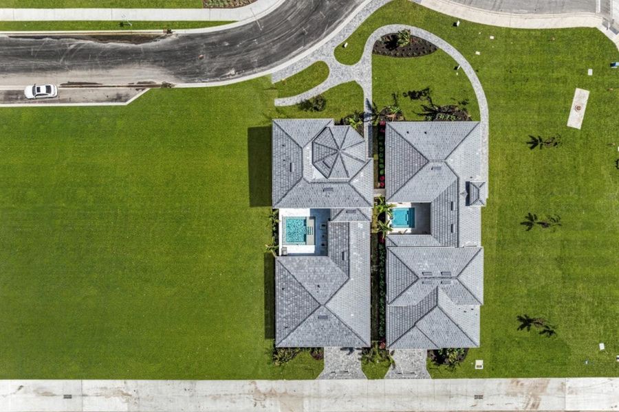 Aerial view of the Aqua community in Bradenton, FL, showing layout and nearby surroundings (Image 27).