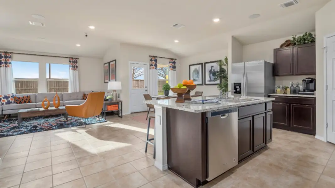 Furnished interior in a model home at Yowell Ranch in Killeen (Image 11).