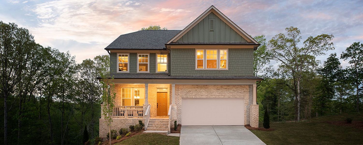 Front exterior of a home in the Creekside community, located in Dawsonville, GA (Image 8).