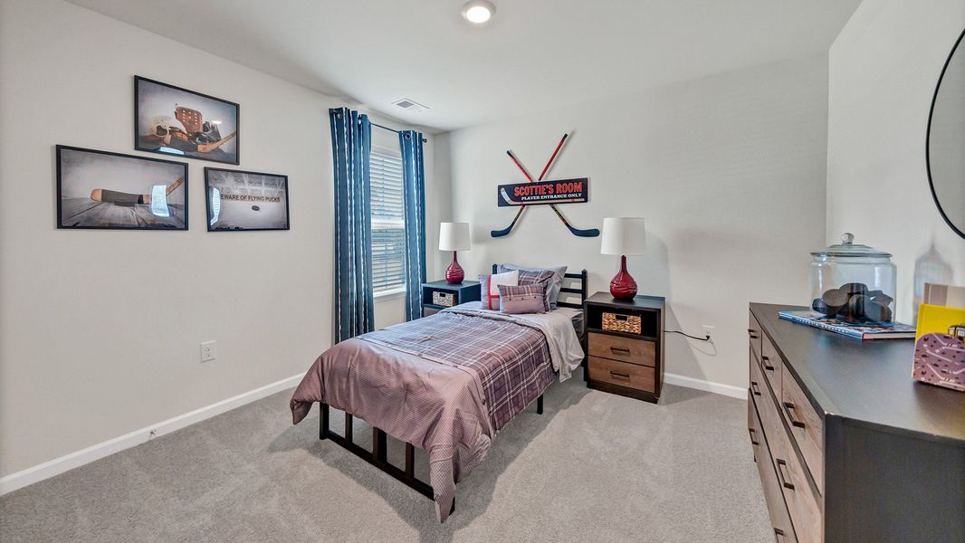 Furnished interior in a model home at South Haven in Camden (Image 39).