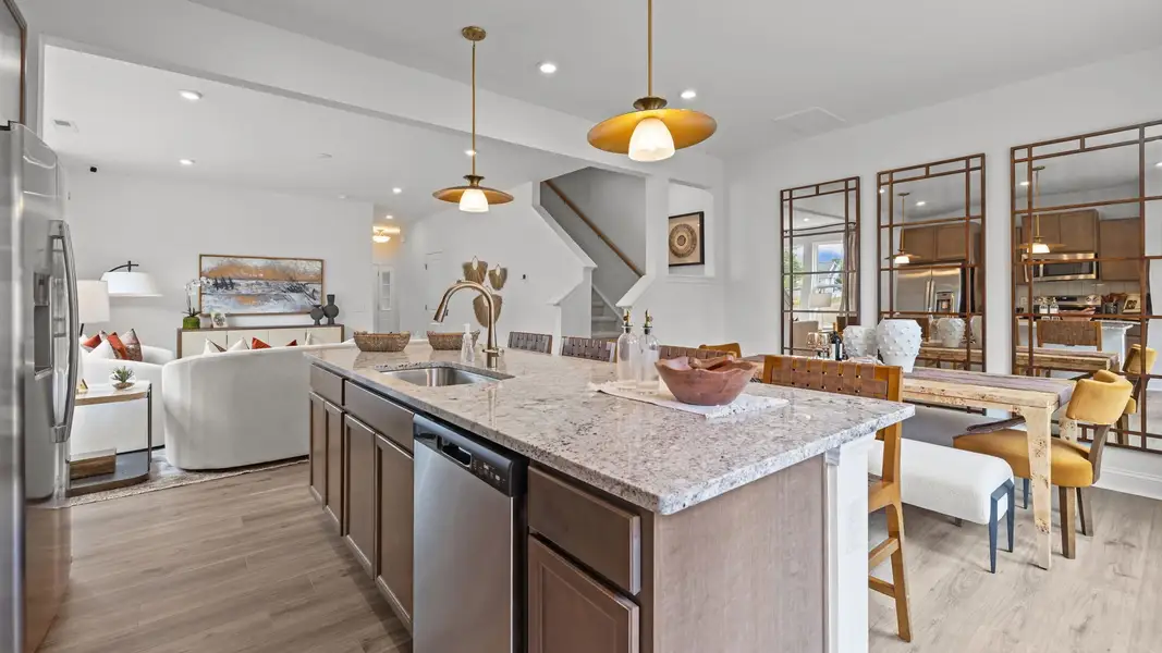 Furnished interior in a model home at Leigh Park in Charlotte (Image 14).