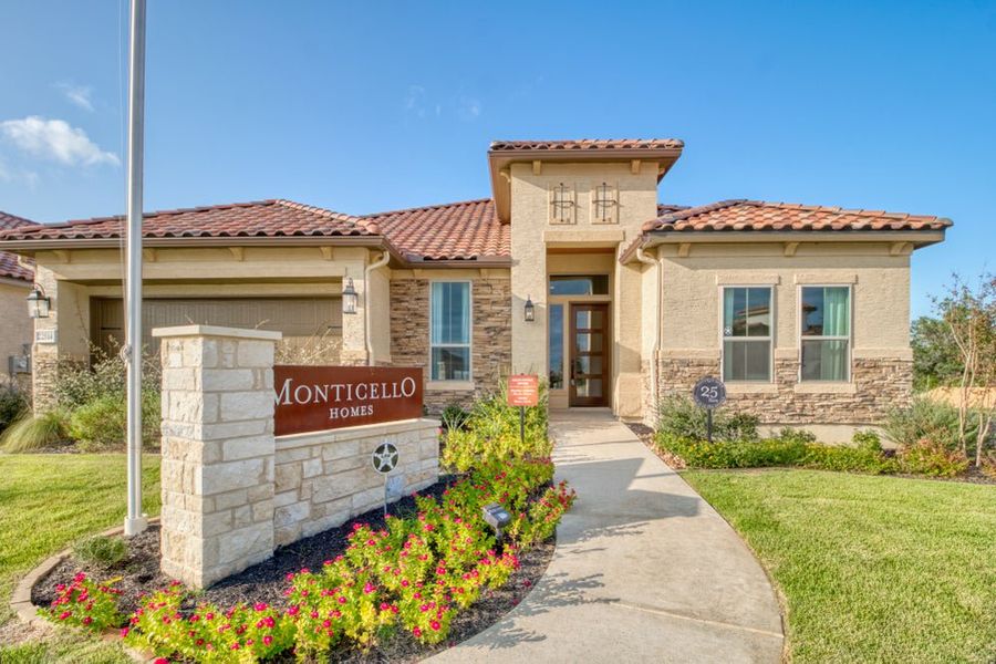 A showcase of a new construction home by Monticello Homes, highlighting their design and quality (Image 1).