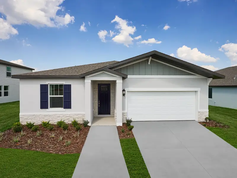 Exterior of the Foxglove plan at The Grove at Stuart Crossing.