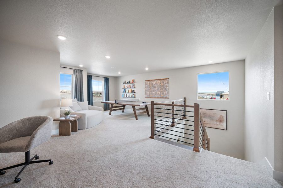 Furnished interior in a model home at Trails at Aspen Ridge-3 in Colorado Springs (Image 29). Furnished interior in a model home at Trails at Aspen Ridge-3 in Colorado Springs (Image 29).