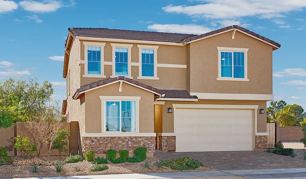 Front exterior of a home in the Seasons at Avion community, located in Goodyear, AZ (Image 3).