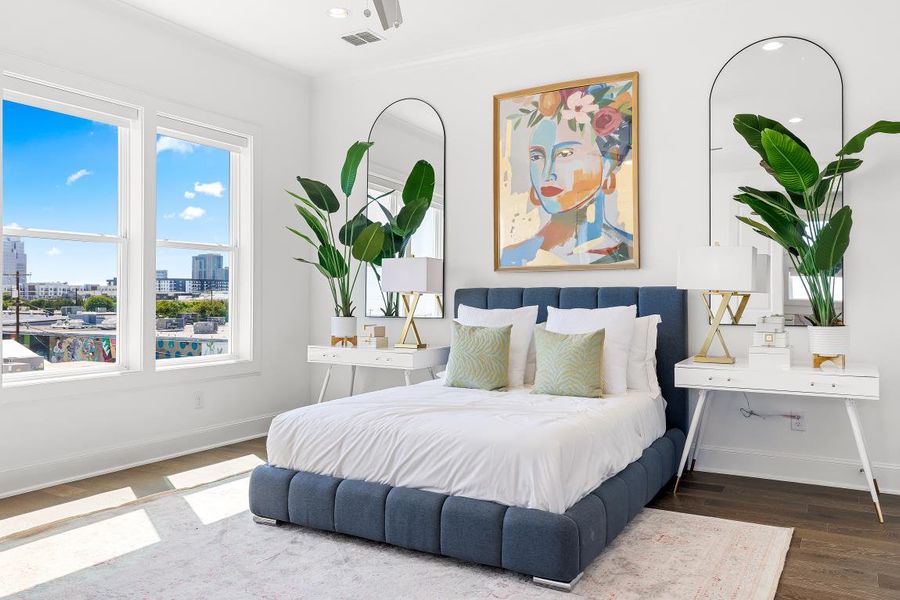 Furnished interior in a model home at Foundry Row in Dallas (Image 16). Furnished interior in a model home at Foundry Row in Dallas (Image 16).