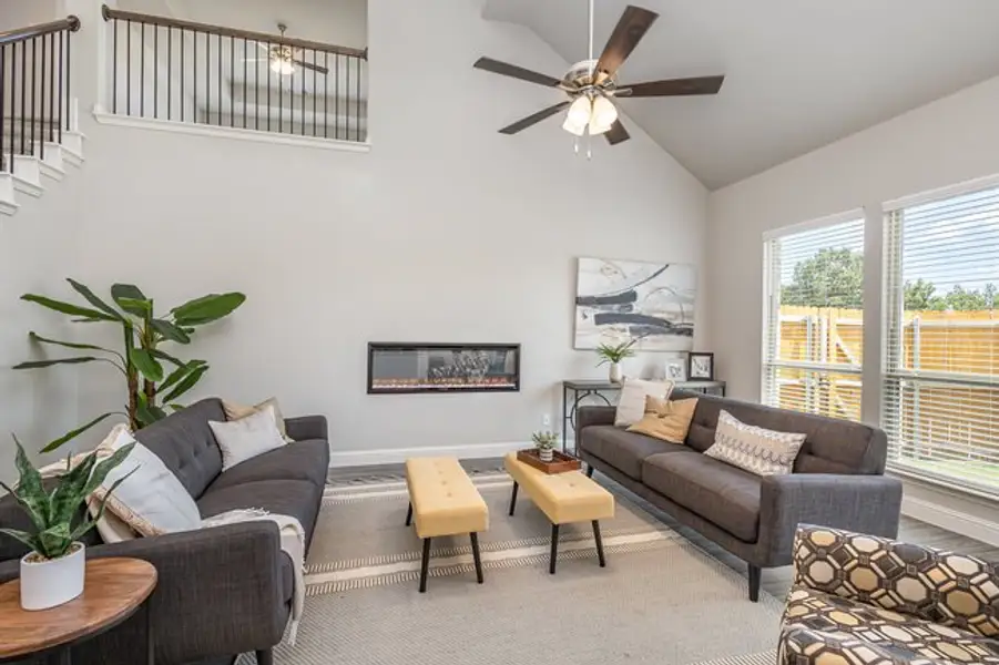 Furnished interior in a model home at Ten Mile Creek Estates in DeSoto (Image 5). Furnished interior in a model home at Ten Mile Creek Estates in DeSoto (Image 5).