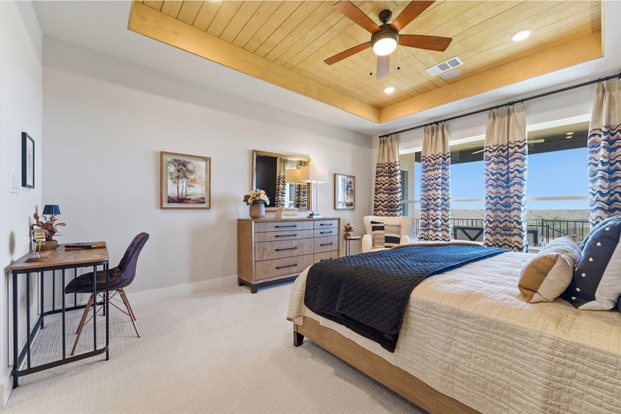Furnished interior in a model home at Lariat in Liberty Hill (Image 43).