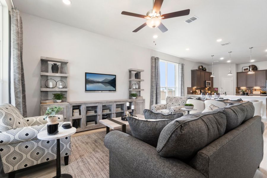 Furnished interior in a model home at Legacy at Park Meadows in Lorena (Image 4).