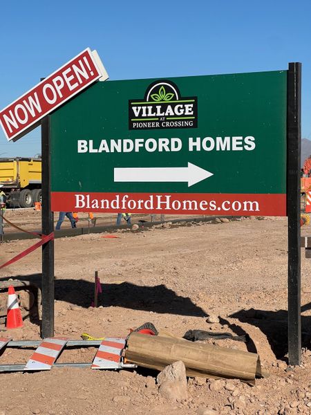 Exciting new development underway at Village at Pioneer Crossing by Blandford Homes in Mesa, AZ. Now open for prospects!