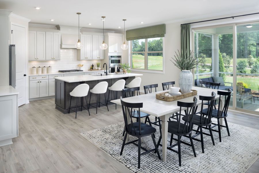 Furnished interior in a model home at McAlister Creek in Clayton (Image 9).