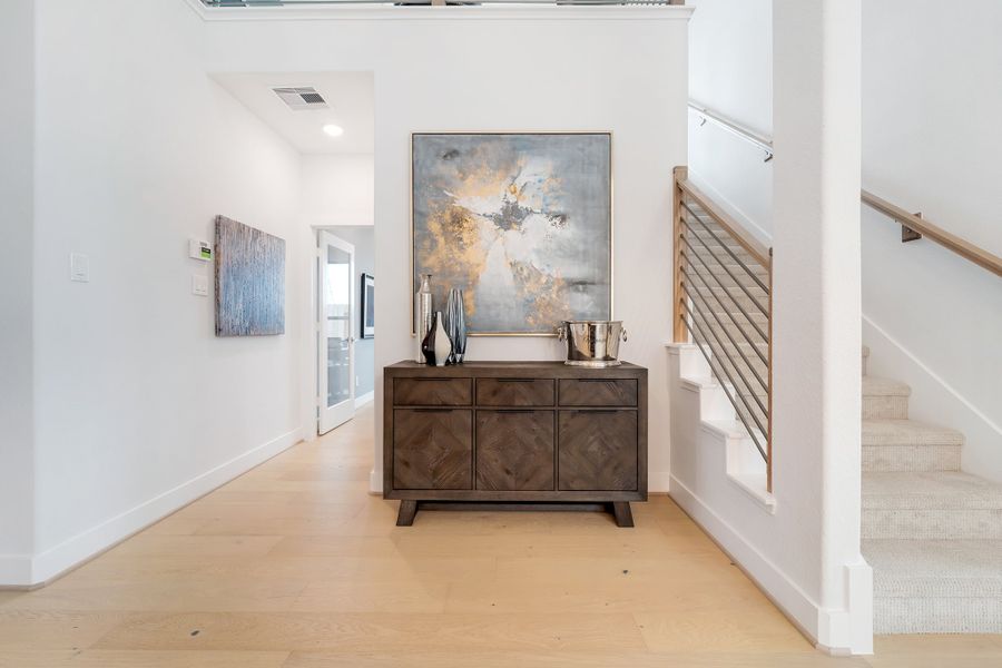 Furnished interior in a model home at Mulberry Farms in Santa Fe (Image 21).