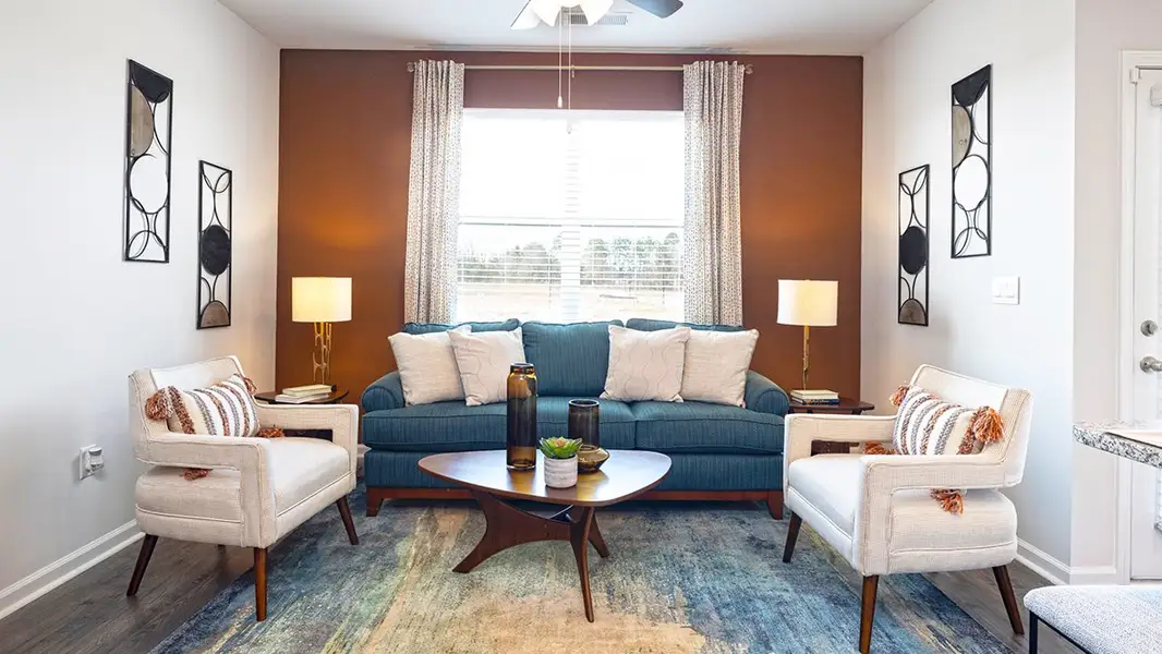 Furnished interior in a model home at Laurel Park Townhomes in Hephzibah (Image 8).