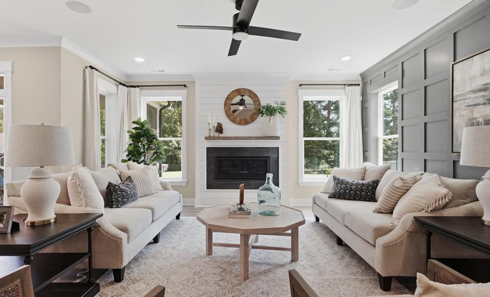 Furnished interior in a model home at Rock Creek in Denver (Image 8).