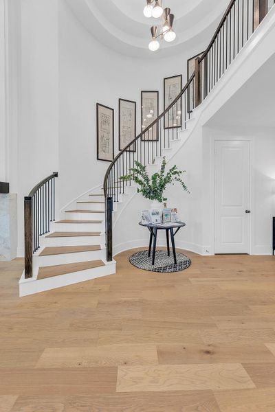 Furnished interior in a model home at The Colony - 50' in Bastrop (Image 15).