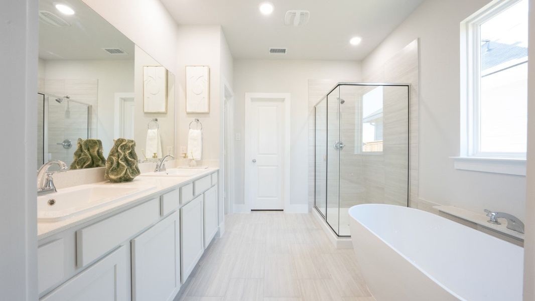 Furnished interior in a model home at The Meadows in Denton (Image 33).