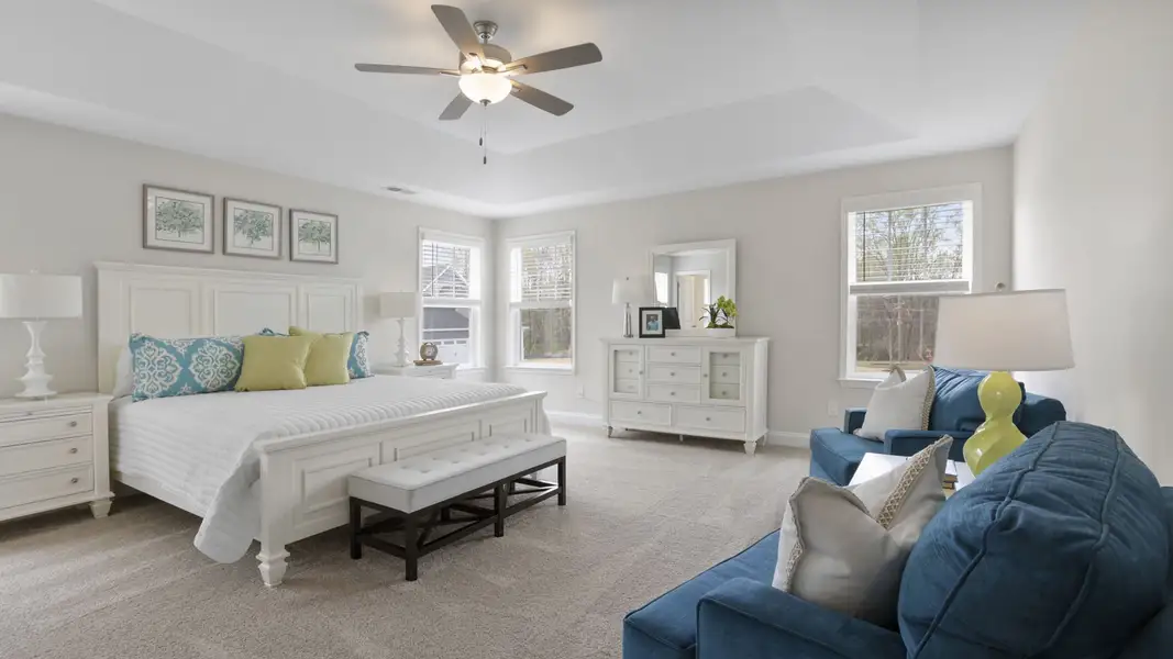 Furnished interior in a model home at Blue Ridge Trail in Fountain Inn (Image 26).