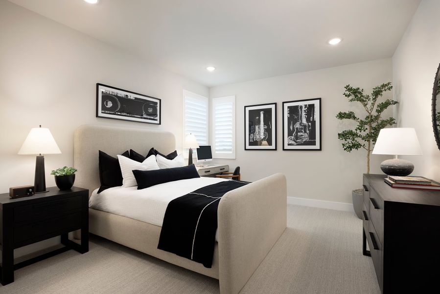 Furnished interior in a model home at Freedom at Anthem in Kyle (Image 13).
