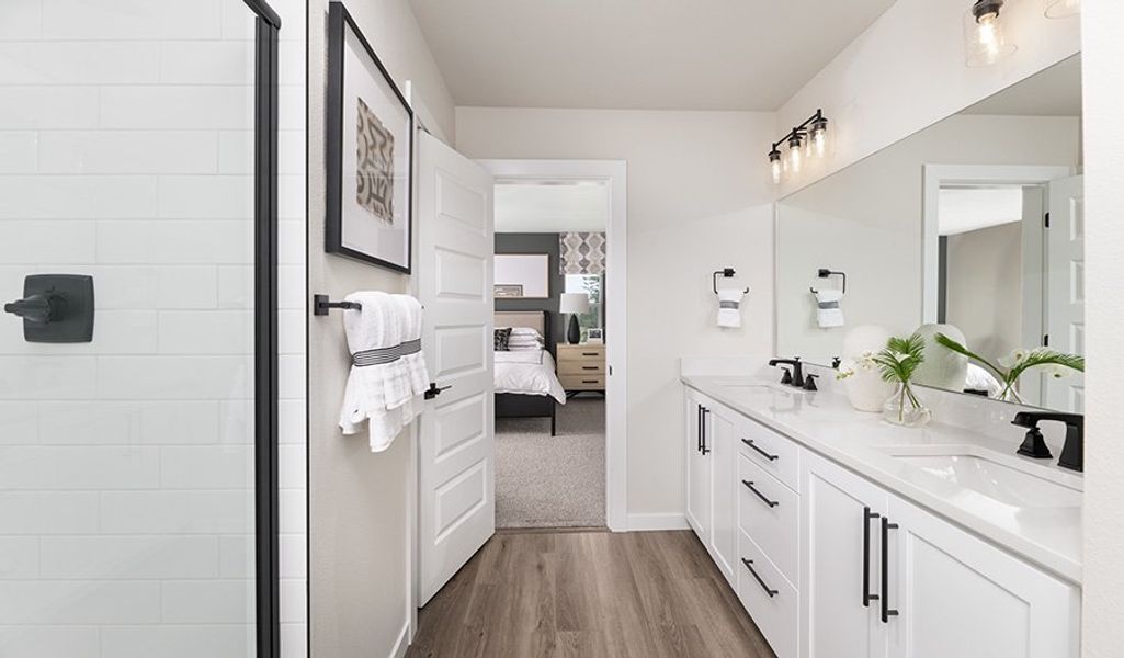 Furnished interior in a model home at Meadowbrook Park in Colorado Springs (Image 14).