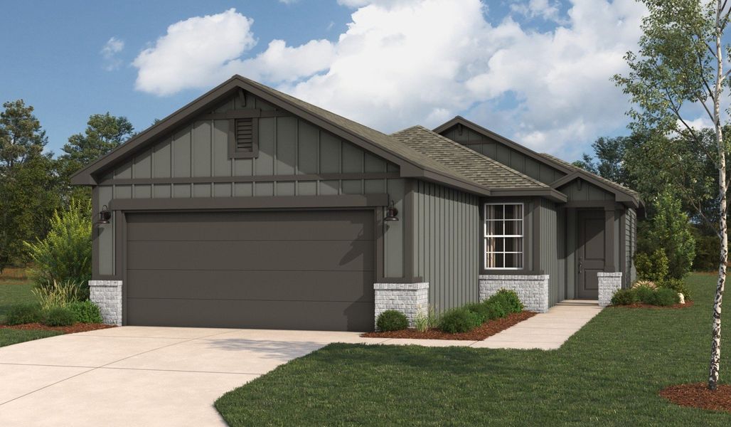 Front exterior of a home in the Veranda Designer community, located in San Antonio, TX (Image 5).