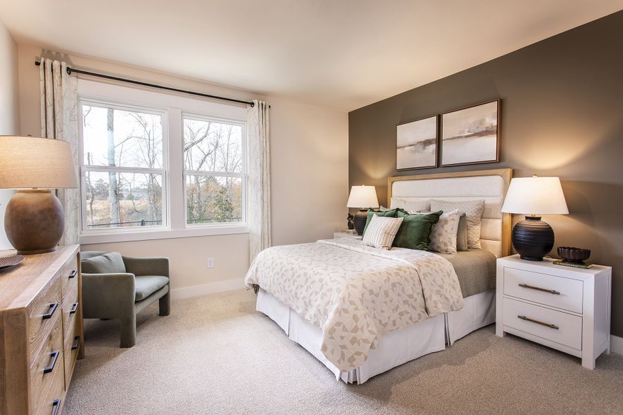 Furnished interior in a model home at Towne Village at Suwanee Dam in Sugar Hill (Image 8).