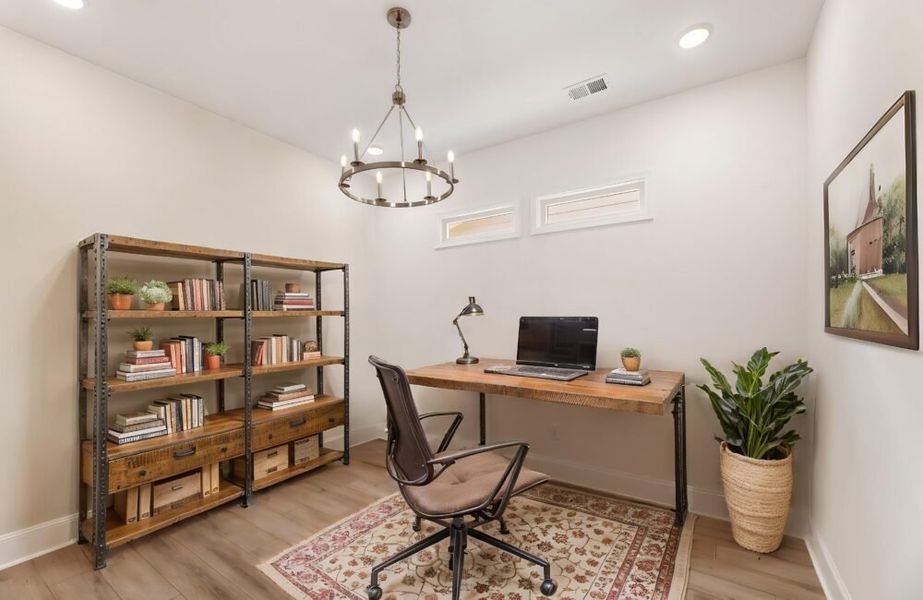 Furnished interior in a model home at Courtyards at Traditions in Cumming (Image 6).