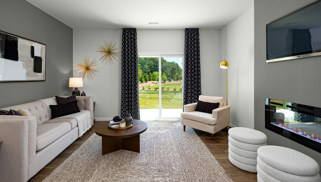 Furnished interior in a model home at Brandon Creek in Gastonia (Image 15).