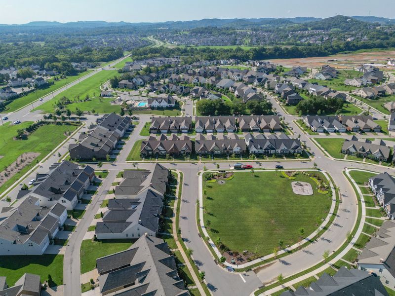 Aerial view of the Waters Edge community in Franklin, TN, showing layout and nearby surroundings (Image 10).
