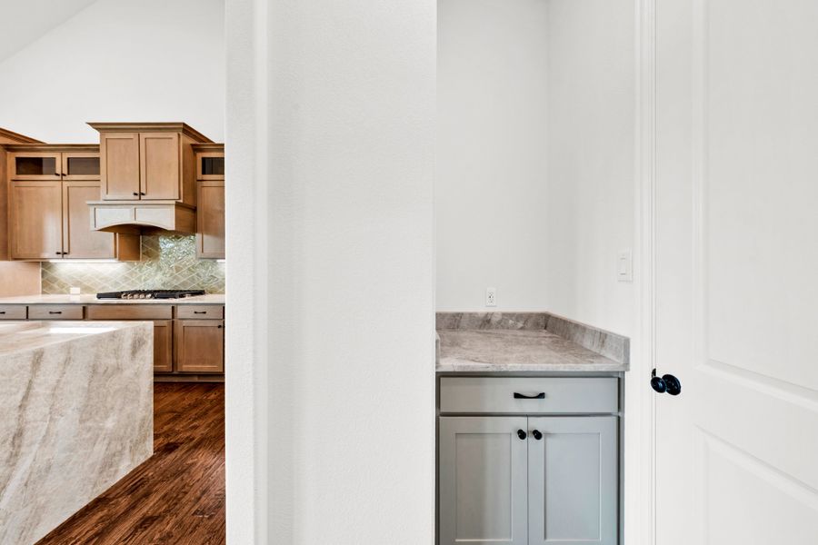 Furnished interior in a model home at Panther Trail in Van Alstyne (Image 19).
