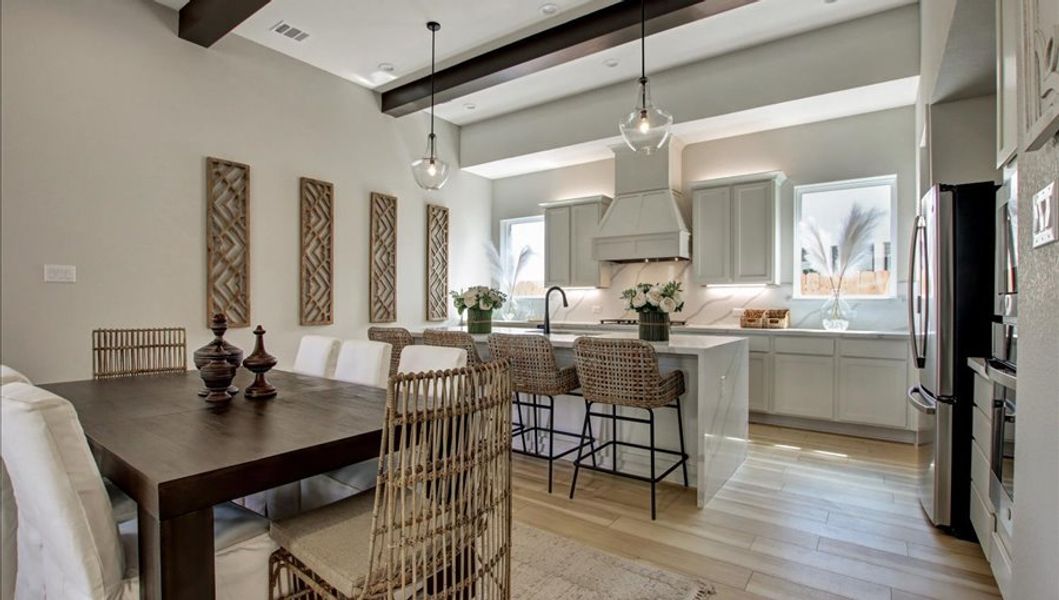 Furnished interior in a model home at Sunterra 40 in Katy (Image 24).