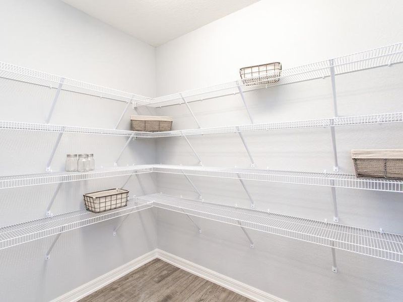 You will love built-in storage such as this walk-in pantry - Serendipity model home in Winter Haven