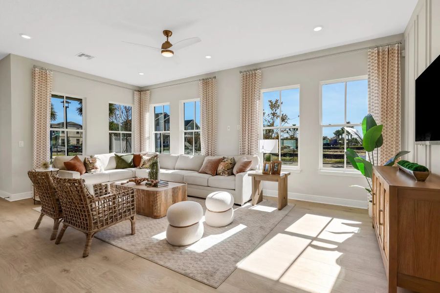 Furnished interior in a model home at Laureate Park 40' in Orlando (Image 31).