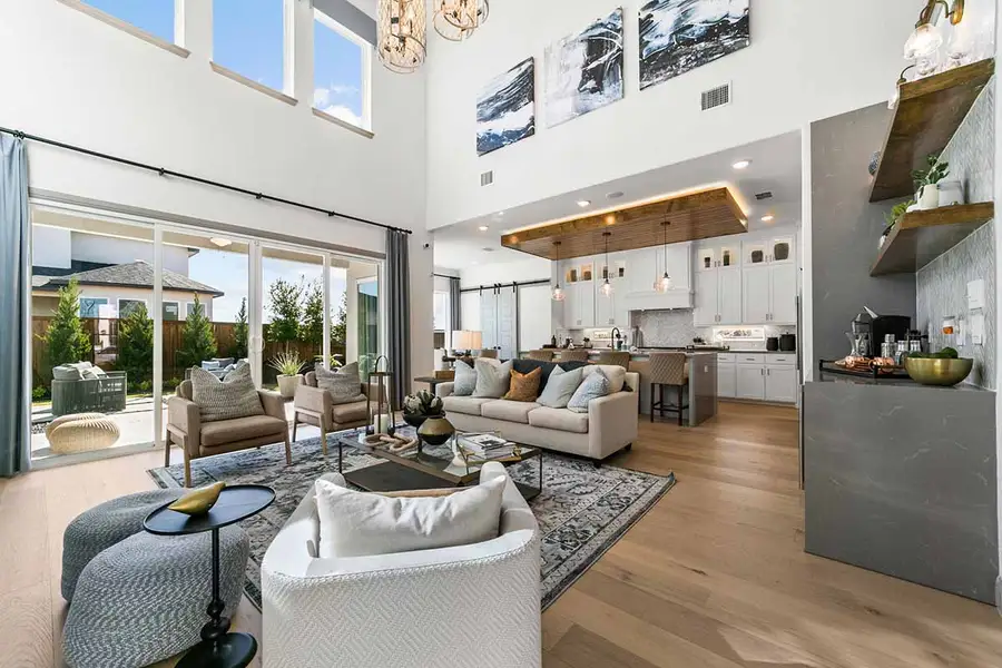 Furnished interior in a model home at Estate 64s in Frisco (Image 4).
