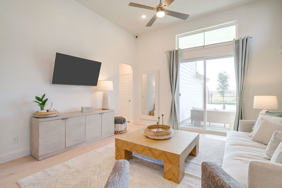 Furnished interior in a model home at MidTowne in Midlothian (Image 40).